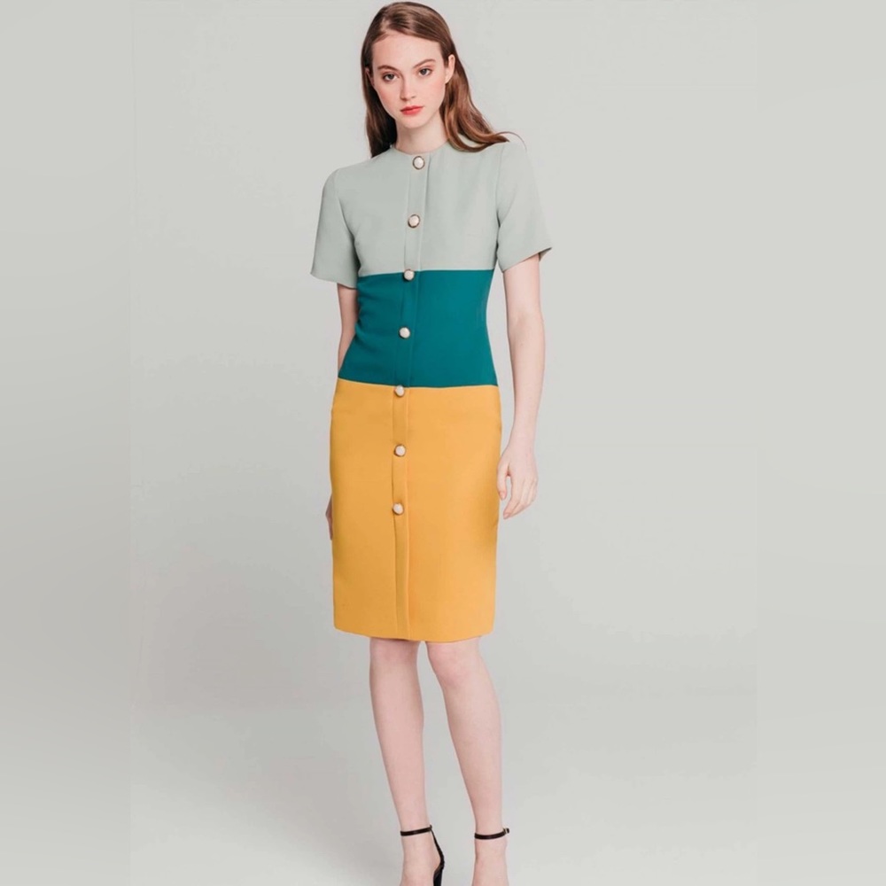 Cherubina Astrid Color-block dress